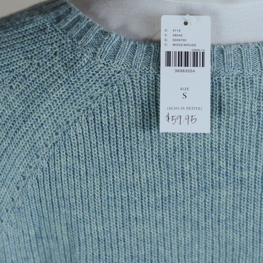 NEW Anthropologie Seafoam Green Tunic Sweater - Picture 6 of 10